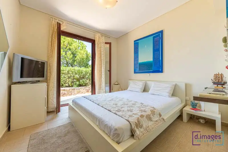 φωτογράφιση βίλας master bedroom στην αίγινα